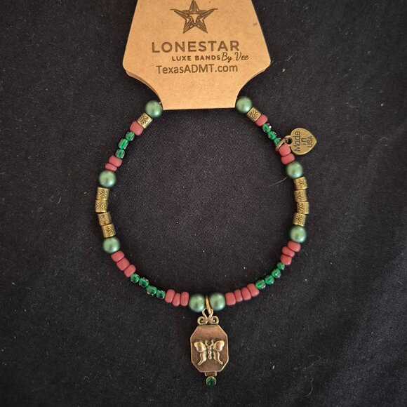 Lone Star Luxe Butterfly Hat Band – Handmade Beaded Western Accessory - Picture 3 of 4